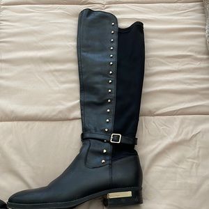 Black Vince Camuto Womens Pelda Over the Knee Boot Sz 7.5